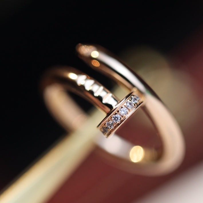 [✨ROSE✨]JUSTE RING 2.65MM PINK GOLD DIAMOND