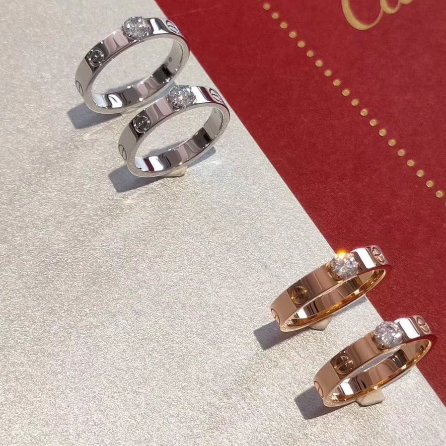 [✨ROSE✨]LOVE RING 3.6MM 1 BIG DIAMOND