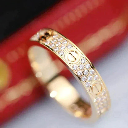 [✨ROSE✨]LOVE RING 3.6MM DIAMOND PAVED
