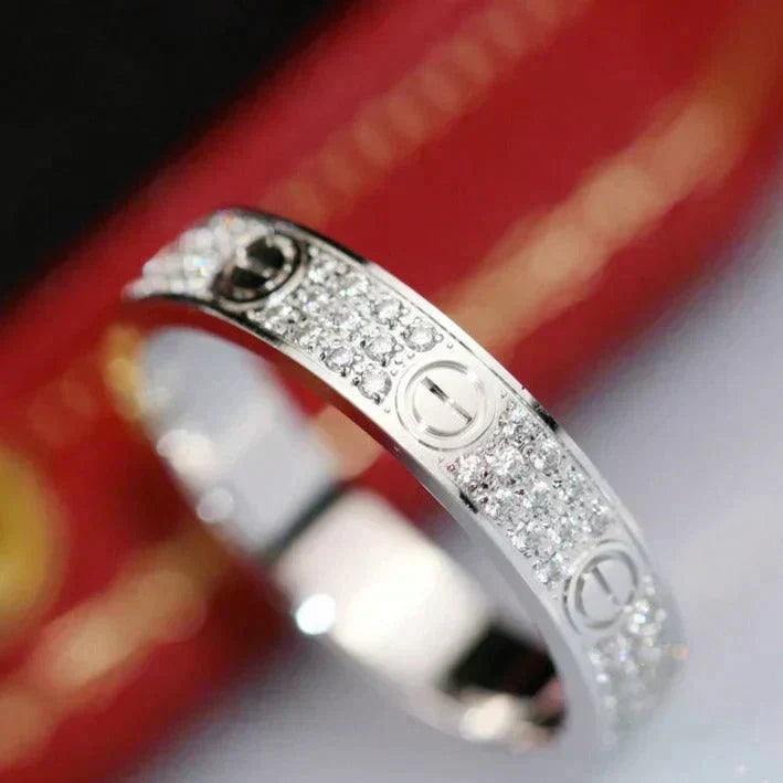 [✨ROSE✨]LOVE RING 3.6MM DIAMOND PAVED