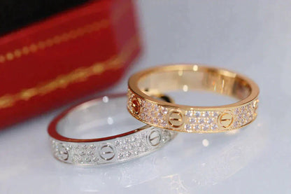 [✨ROSE✨]LOVE RING 3.6MM DIAMOND PAVED