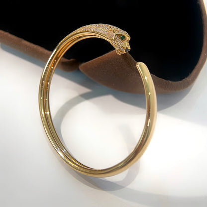 [✨ROSE✨]PANTHERE GOLD DIAMOND OPEN BRACELET