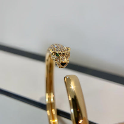 [✨ROSE✨]PANTHERE GOLD DIAMOND OPEN BRACELET