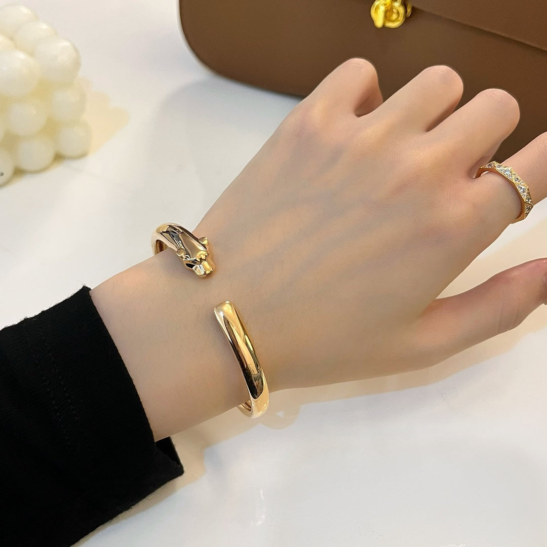 [✨ROSE✨]PANTHERE GOLD OPEN BRACELET