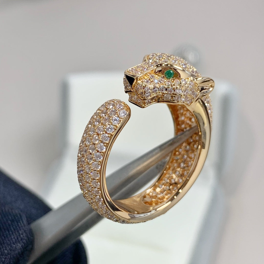 [✨ROSE✨]PANTHERE PINK GOLD DIAMOND RING