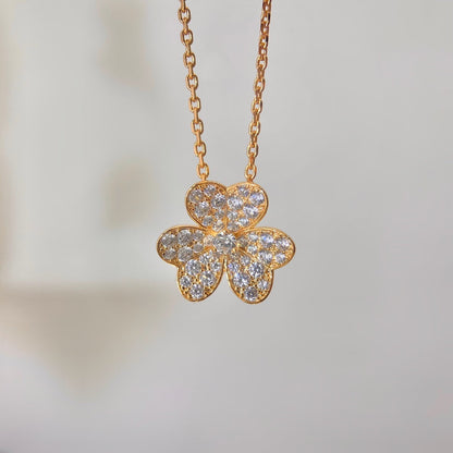 [✨ROSE✨]FLOWER DIAMOND NECKLACE