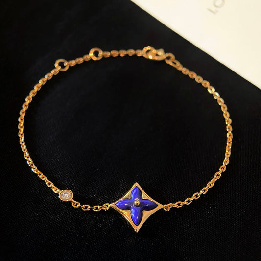 [✨ROSE✨]COLOR STAR PINK GOLD DIAMOND BRACELET