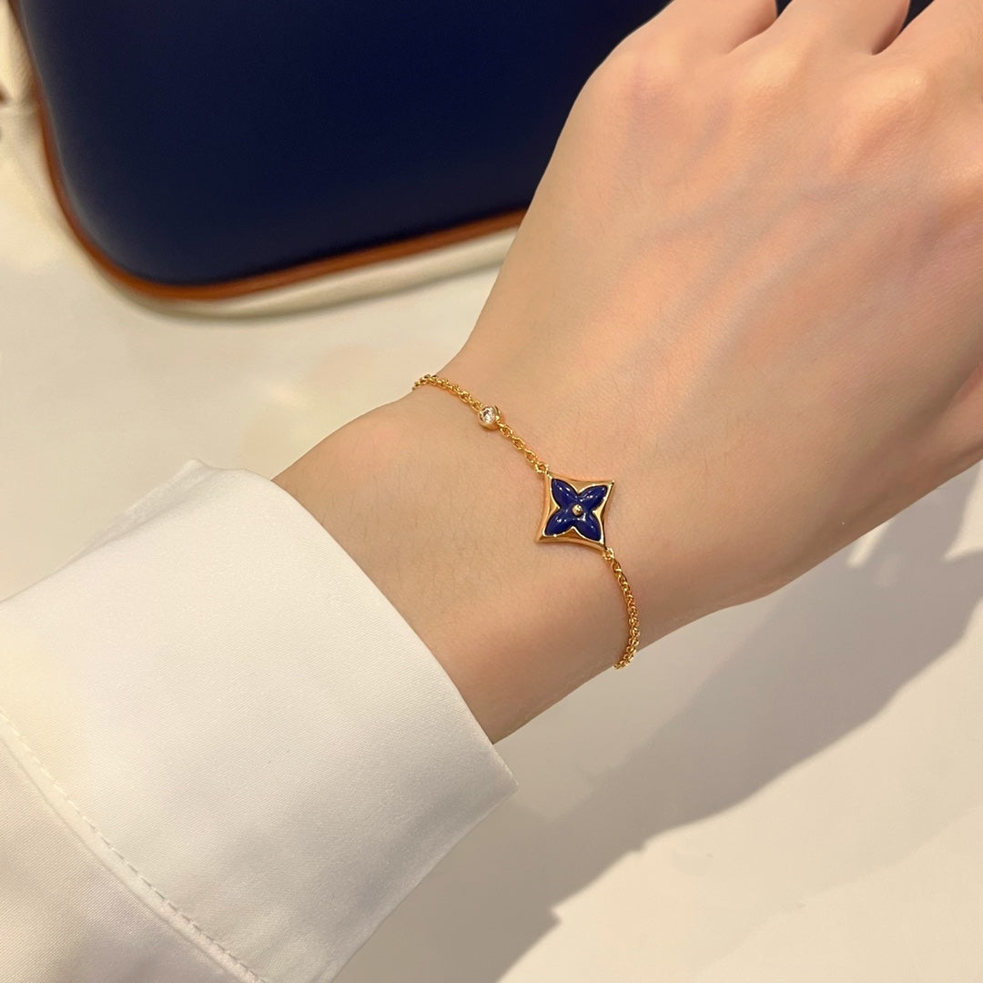 [✨ROSE✨]COLOR STAR PINK GOLD DIAMOND BRACELET