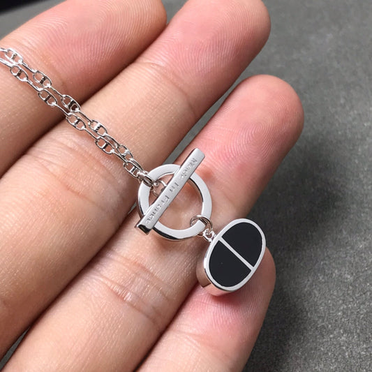 [✨ROSE✨]CHAINE VERSO BLACK CERAMIC  NECKLACE