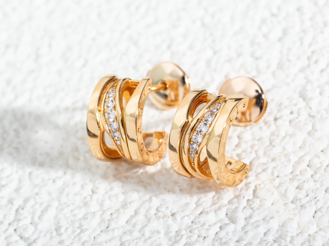 [✨ROSE✨]ZERO 1 PINK GOLD DIAMONDS EARRINGS