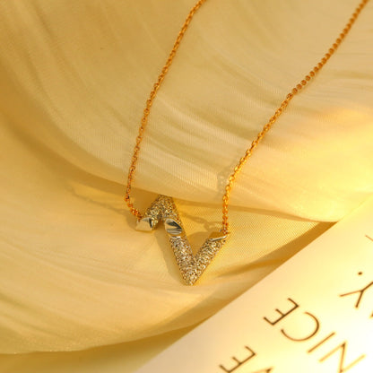 [✨ROSE✨]VOLT SILVER DIAMOND PEDANT NECKLACE