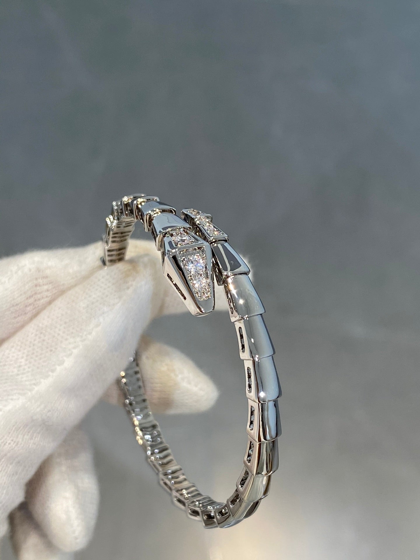 [✨ROSE✨]SERPENTI BRACELET DIAMONDS SILVER