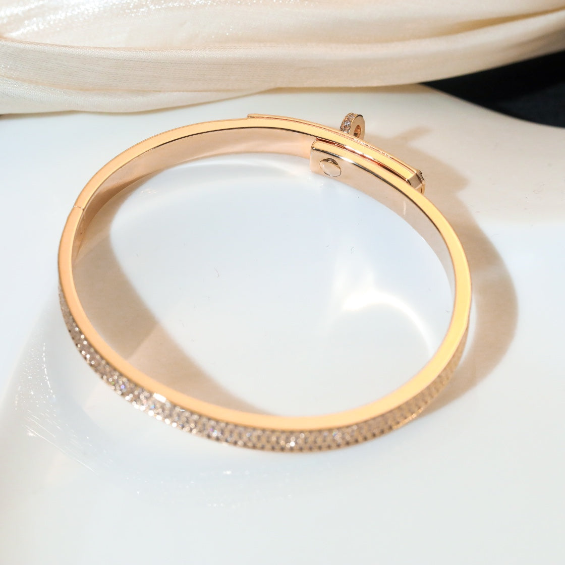 [✨ROSE✨]KELLY BRACELET DIAMOND PAVED