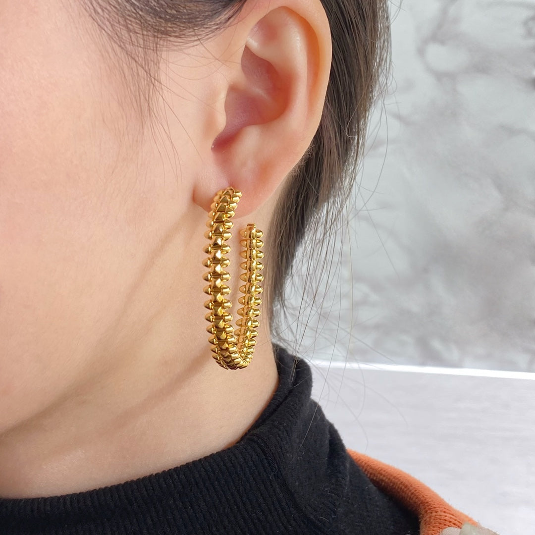 [✨ROSE✨]CLASH LARGE HOOP EARRINGS