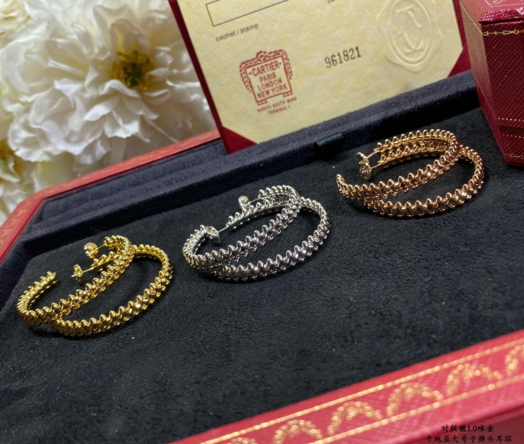 [✨ROSE✨]CLASH LARGE HOOP EARRINGS