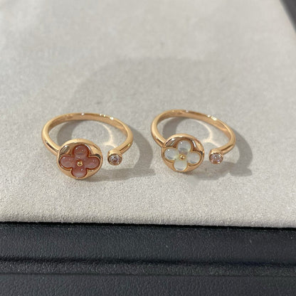 [✨ROSE✨]SUN 1 DIAMOND PINK MOP RING