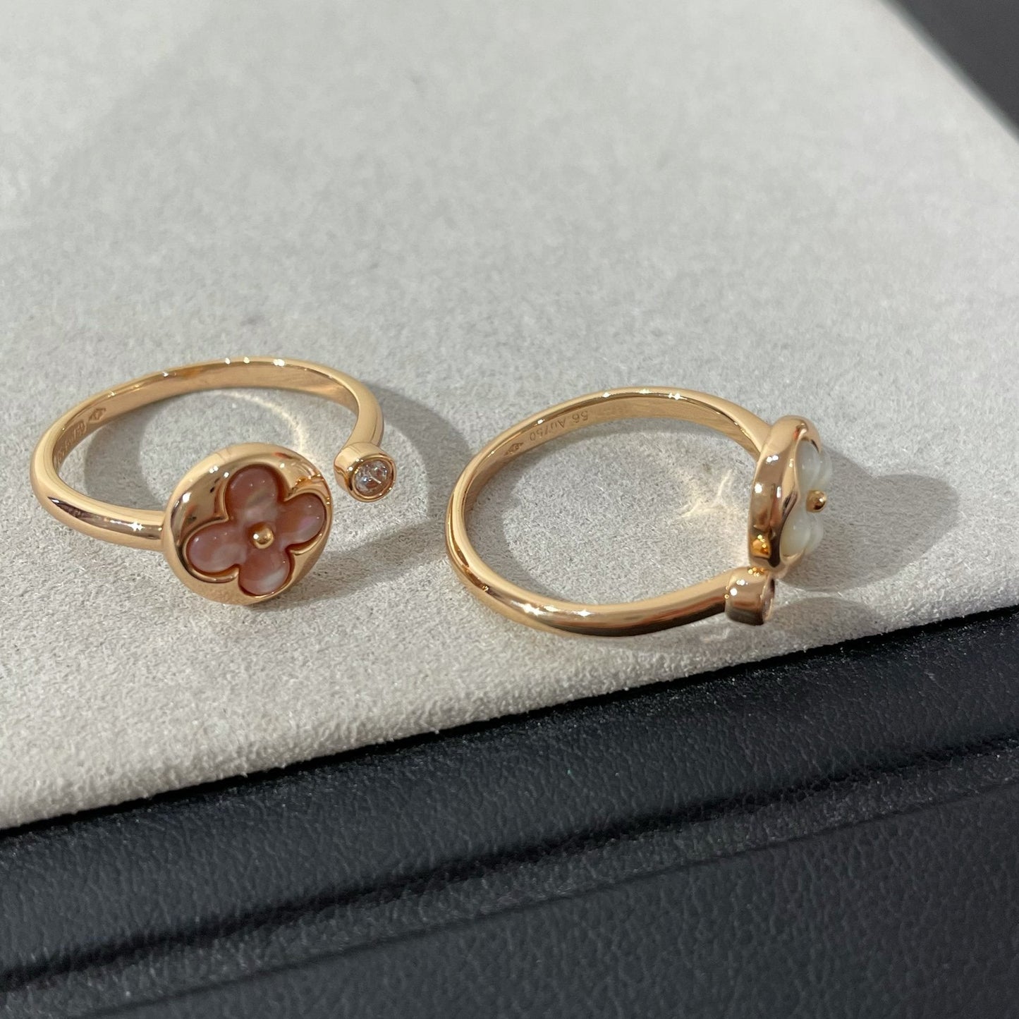 [✨ROSE✨]SUN 1 DIAMOND PINK MOP RING