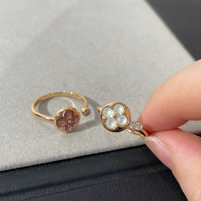 [✨ROSE✨]SUN 1 DIAMOND PINK MOP RING
