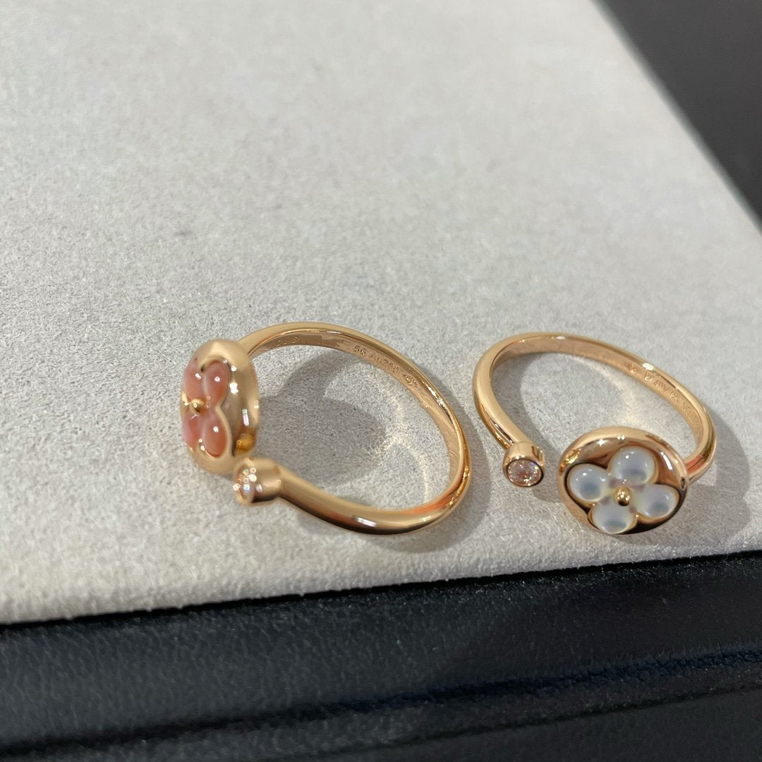 [✨ROSE✨]SUN 1 DIAMOND PINK MOP RING