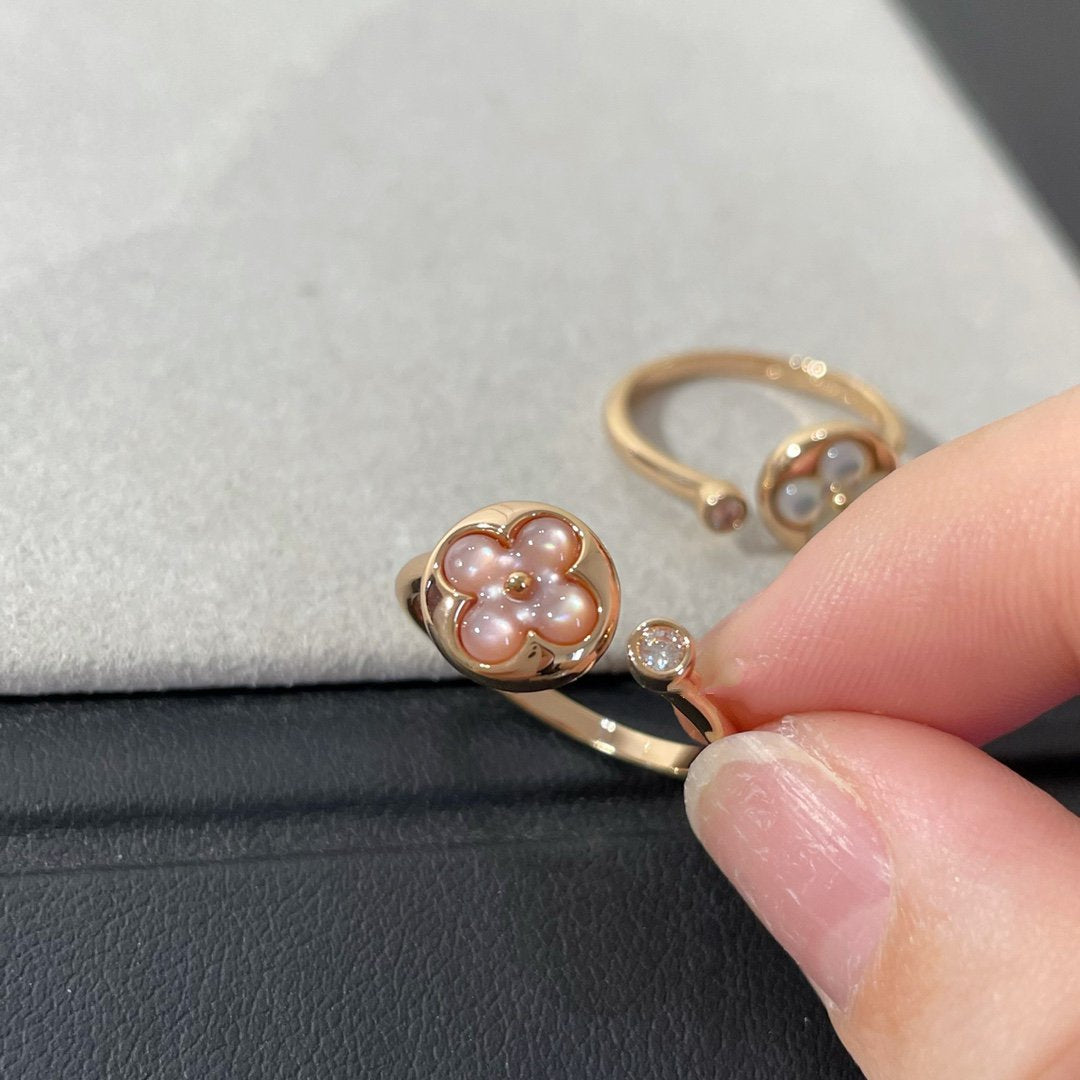 [✨ROSE✨]SUN 1 DIAMOND PINK MOP RING