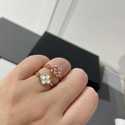 [✨ROSE✨]SUN 1 DIAMOND PINK MOP RING
