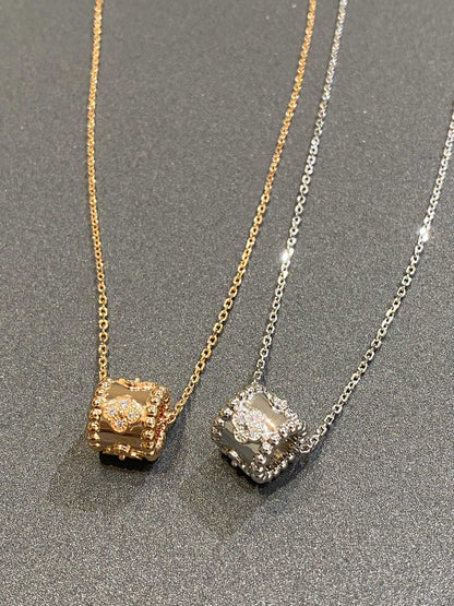 [✨ROSE✨]PERLEE PEDANT SIVLER DIAMOND NECKLACE
