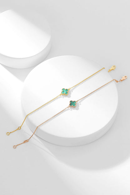 [✨ROSE✨]CLOVER BRACELET MALACHITE 1 MOTIF