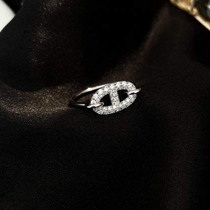 [✨ROSE✨]RONDE SMALL SILVER DIAMOND RING