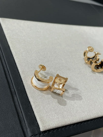 [✨ROSE✨]ZERO 1 PINK GOLD CERAMIC EARRINGS