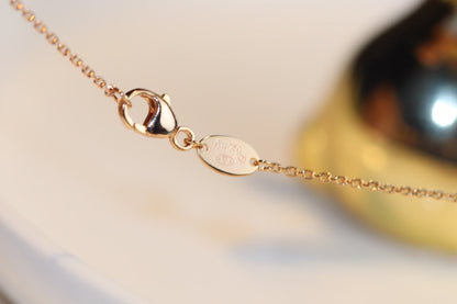 [✨ROSE✨]JEUX MALACHITE 1 DIAMOND PINK GOLD NECKLACE