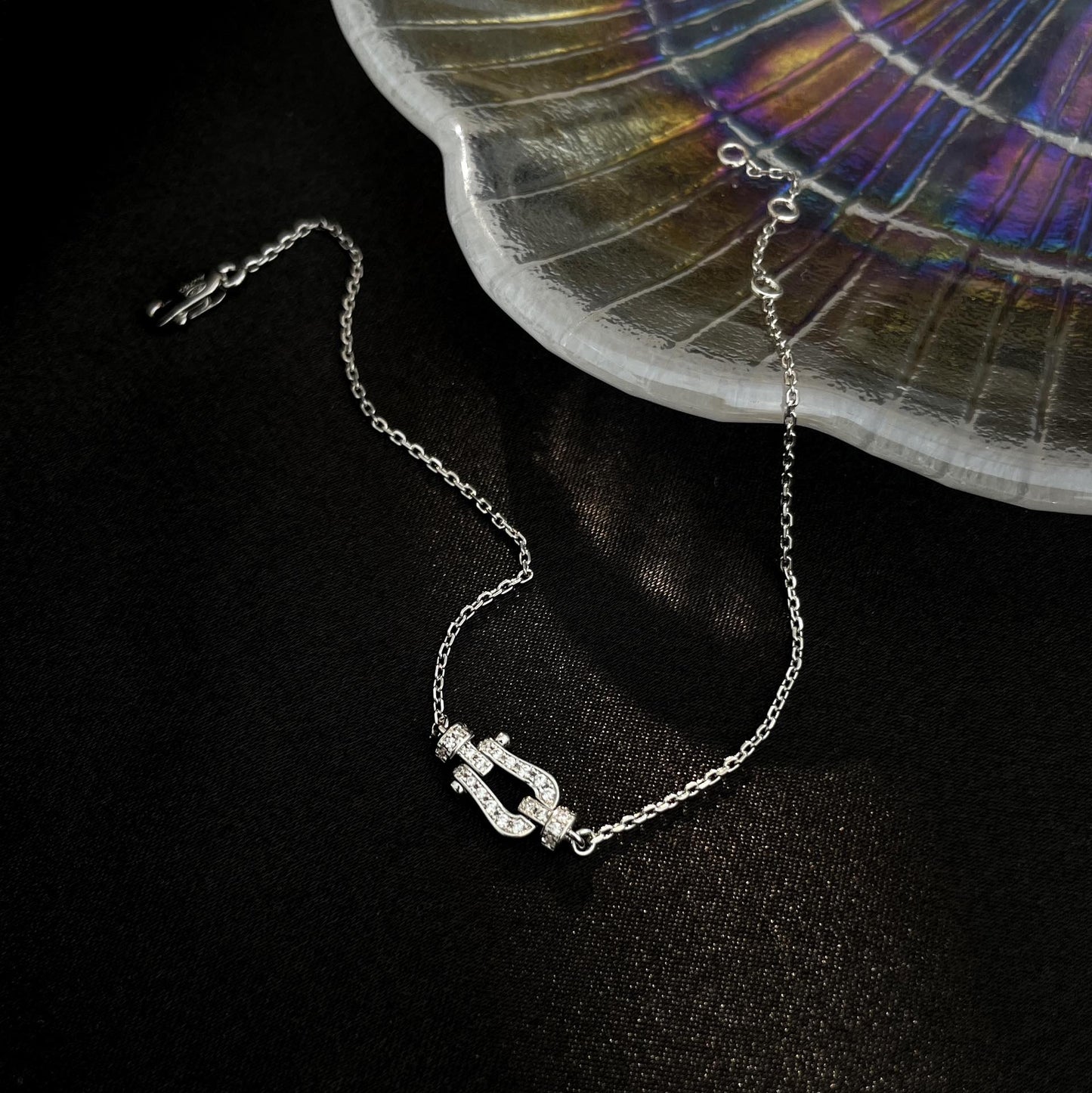 [✨ROSE✨]FORCE 10 FULL DIAMOND BUCKLE CHAIN LINK MINI MODEL