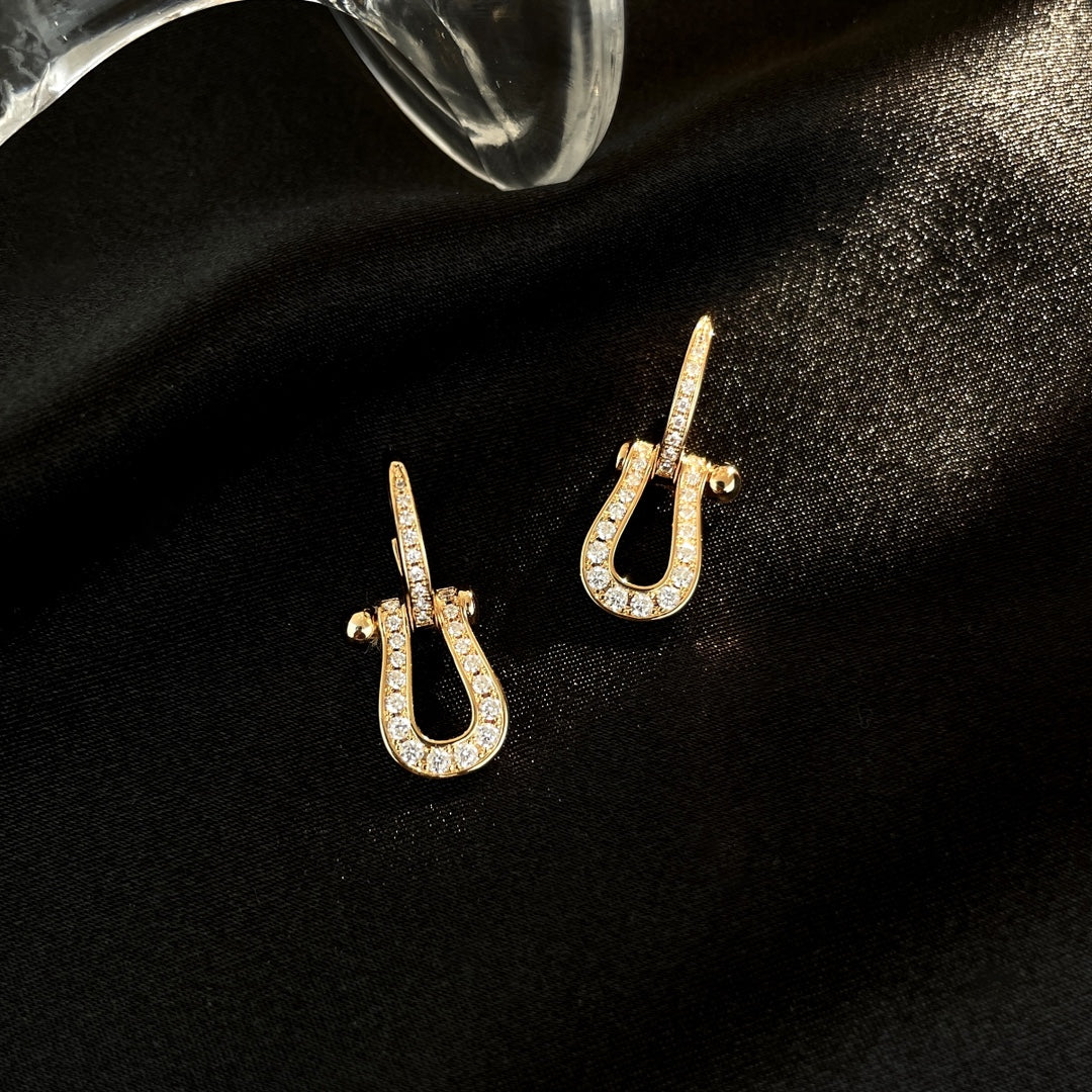[✨ROSE✨]FORCE 10 FULL DIAMOND DROP EARRINGS MEDIUM MODEL