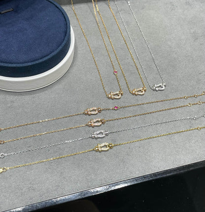 [✨ROSE✨]FORCE 10 DIAMOND PINK GOLD NECKLACE