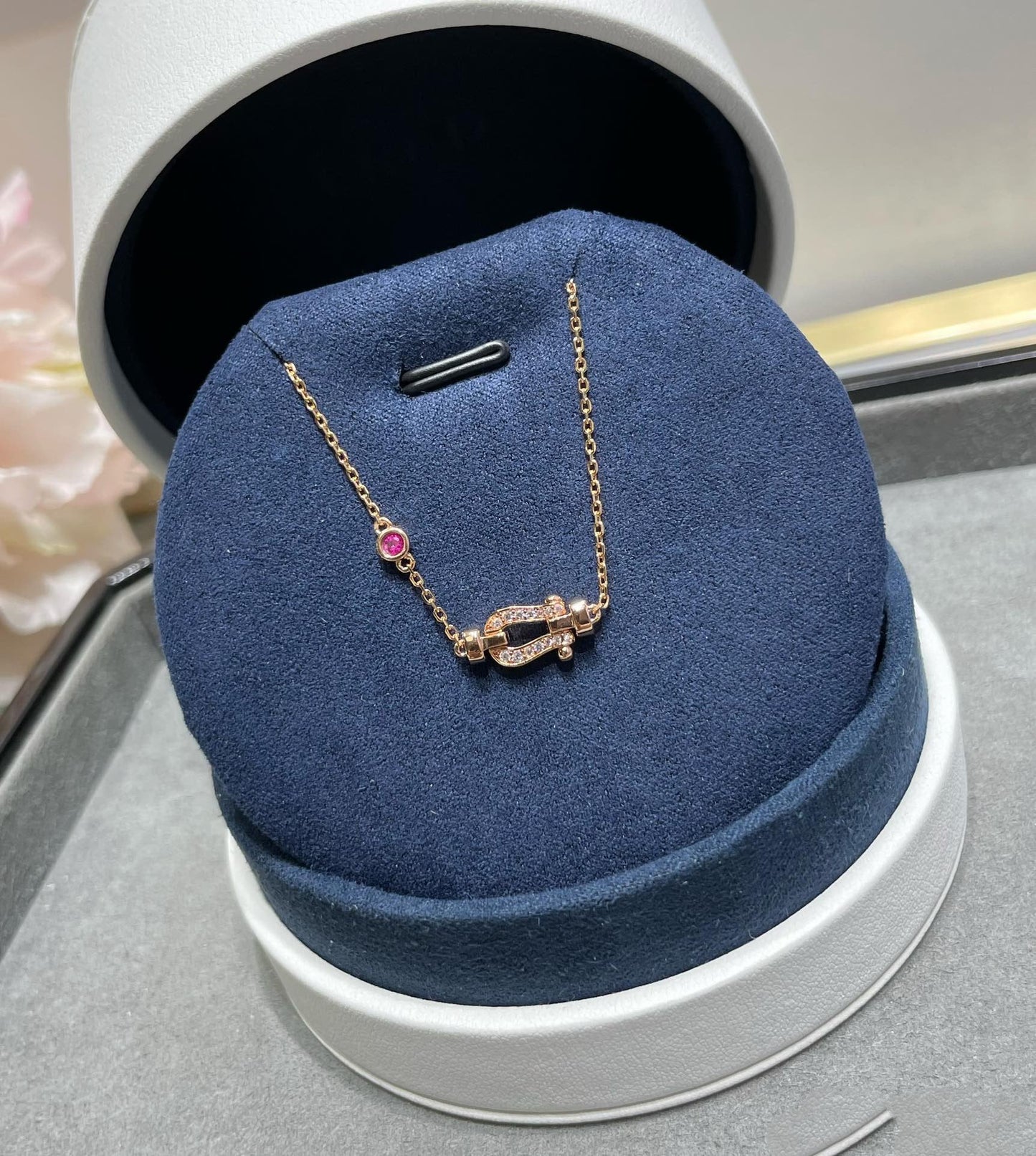 [✨ROSE✨]FORCE 10 DIAMOND CHAIN LINK PINK GOLD BRACELET