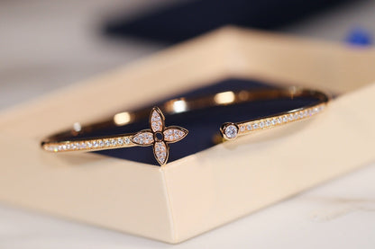 [✨ROSE✨]IDYLLE GOLD OPEN BRACELET DIAMOND PAVED