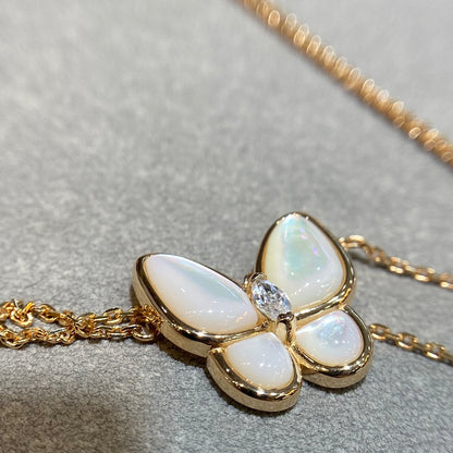 [✨ROSE✨]BUTTERFLY MOP DIAMOND NECKLACE