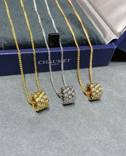 [✨ROSE✨]BEE LOVE DIAMOND PAVED 3 ROW NECKLACE
