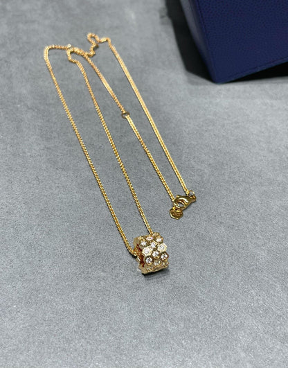 [✨ROSE✨]BEE LOVE DIAMOND PAVED 3 ROW NECKLACE