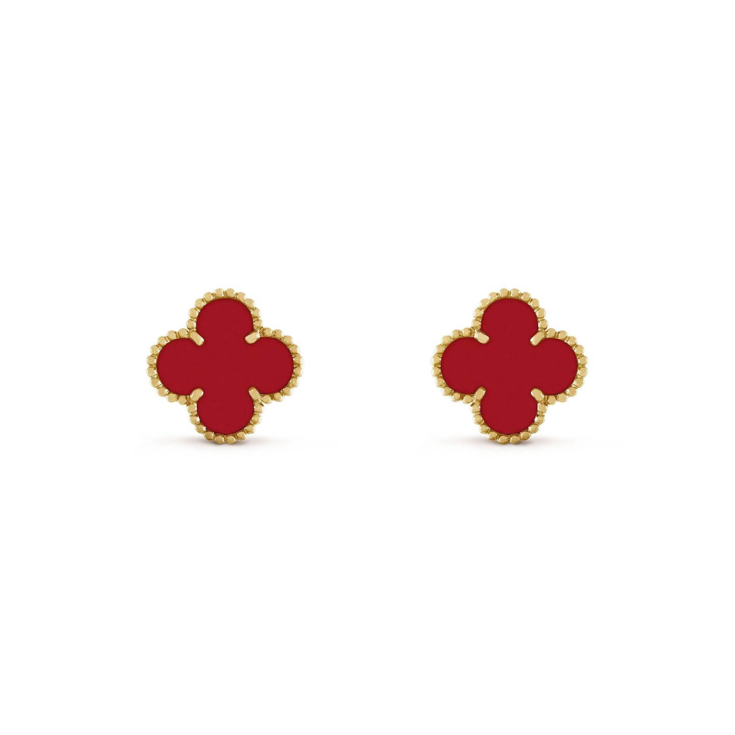 [✨ROSE✨]CLOVER MINI 9.5MM CARNELIAN EARRINGS