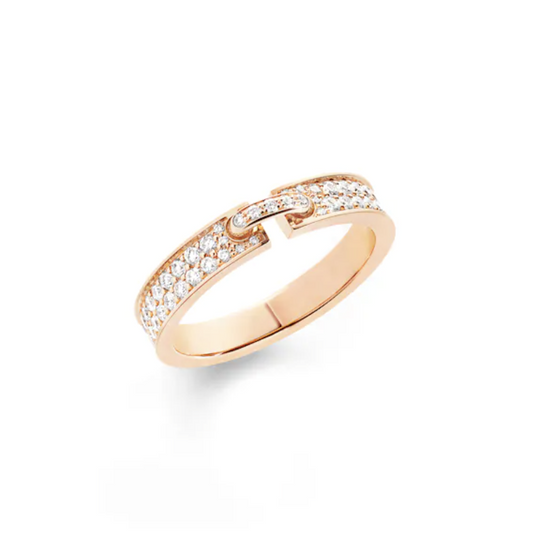[✨ROSE✨]ALLIANCE LIENS VIDENCE PAVED DIAMOND 4MM RING