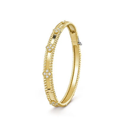 [✨ROSE✨]CLOVER BRACELET 4MM DIAMONDS