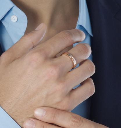 [✨ROSE✨]ALLIANCE LIENS VIDENCE 4MM RING