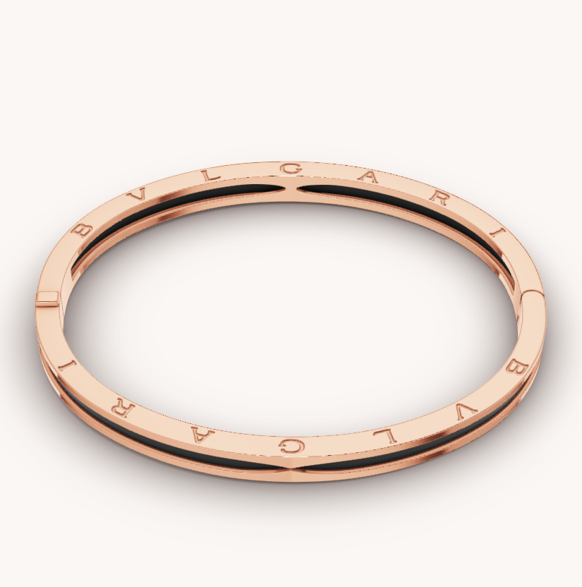 [✨ROSE✨]ZERO 1 PINK GOLD WITH BLACK CERAMIC BRACELET