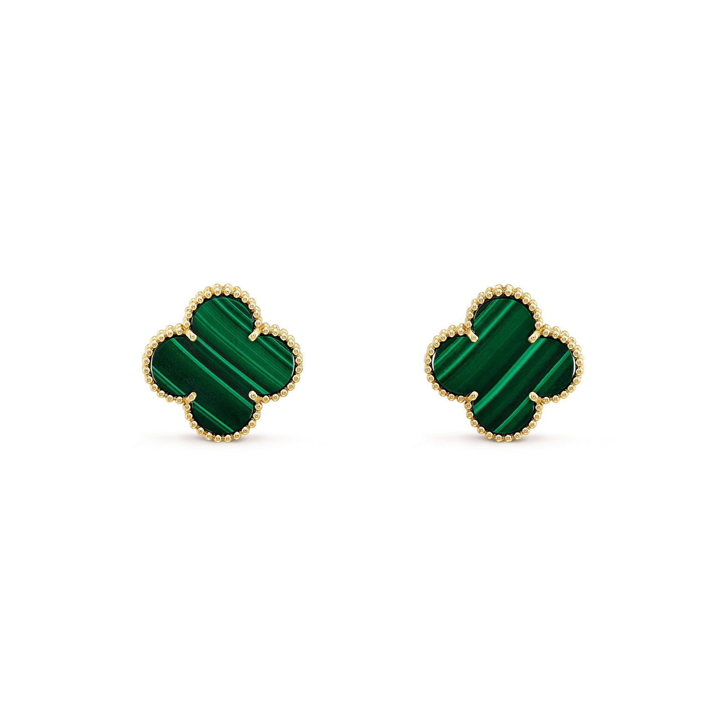 [✨ROSE✨]CLOVER MINI 9.5MM MALACHITE  EARRINGS
