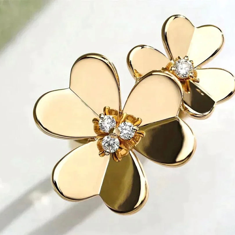 [✨ROSE✨]CLOVER COMOS GOLD DIAMOND RING