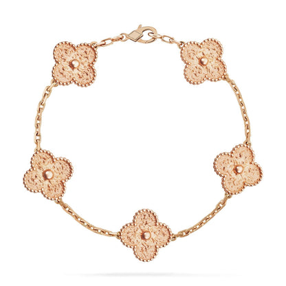 [✨ROSE✨]CLOVER 5 MOTIFS BRONZING BRACELET