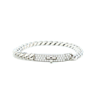 [✨ROSE✨]KELLY CHAIN SILVER DIAMOND BRACELET