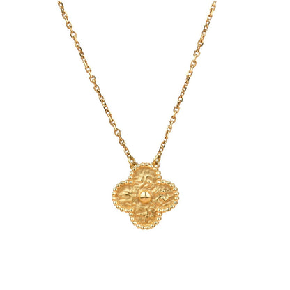 [✨ROSE✨]CLOVER 15MM  BRONZING NECKLACE