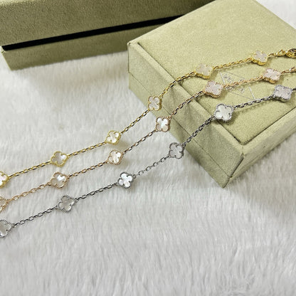 [✨ROSE✨]CLOVER 6 MOTIF WHITE MOP BRACELET