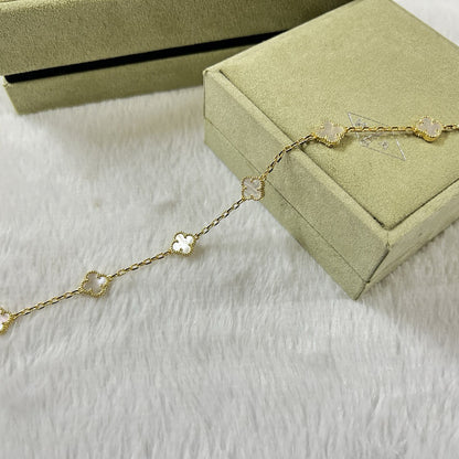 [✨ROSE✨]CLOVER 6 MOTIF WHITE MOP BRACELET